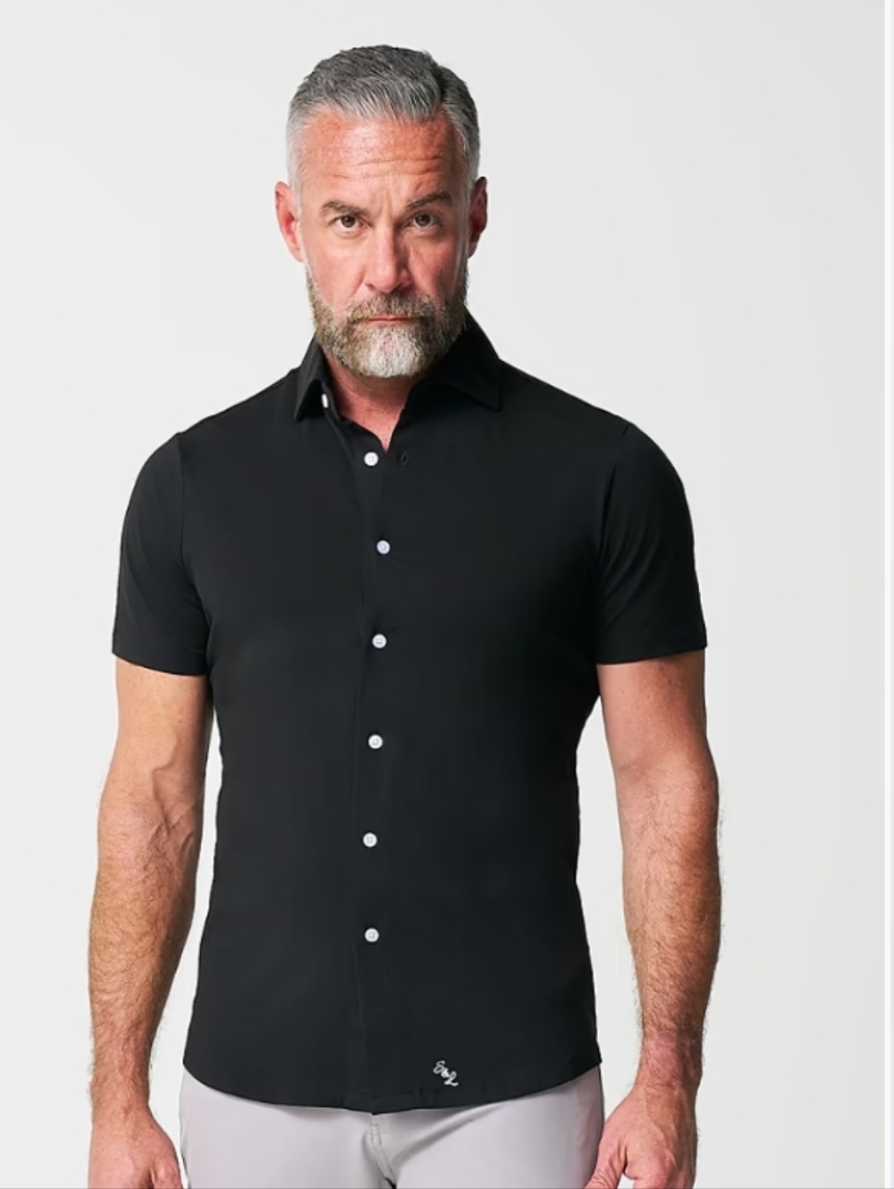 State & Liberty Roth Short Sleeve Button Down Athletic Cut